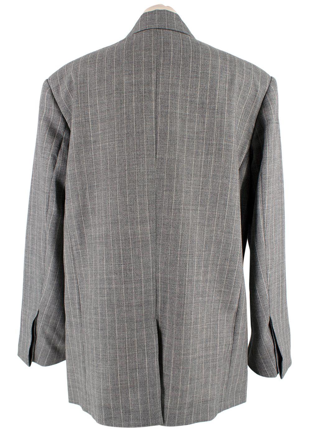 There Was One  Grey Pinstripe Blazer and Tailored Trouser Suit