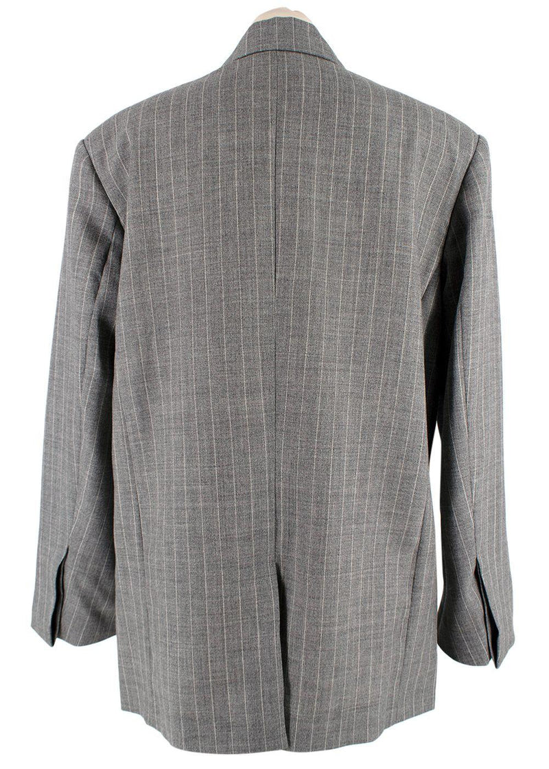 There Was One  Grey Pinstripe Blazer and Tailored Trouser Suit