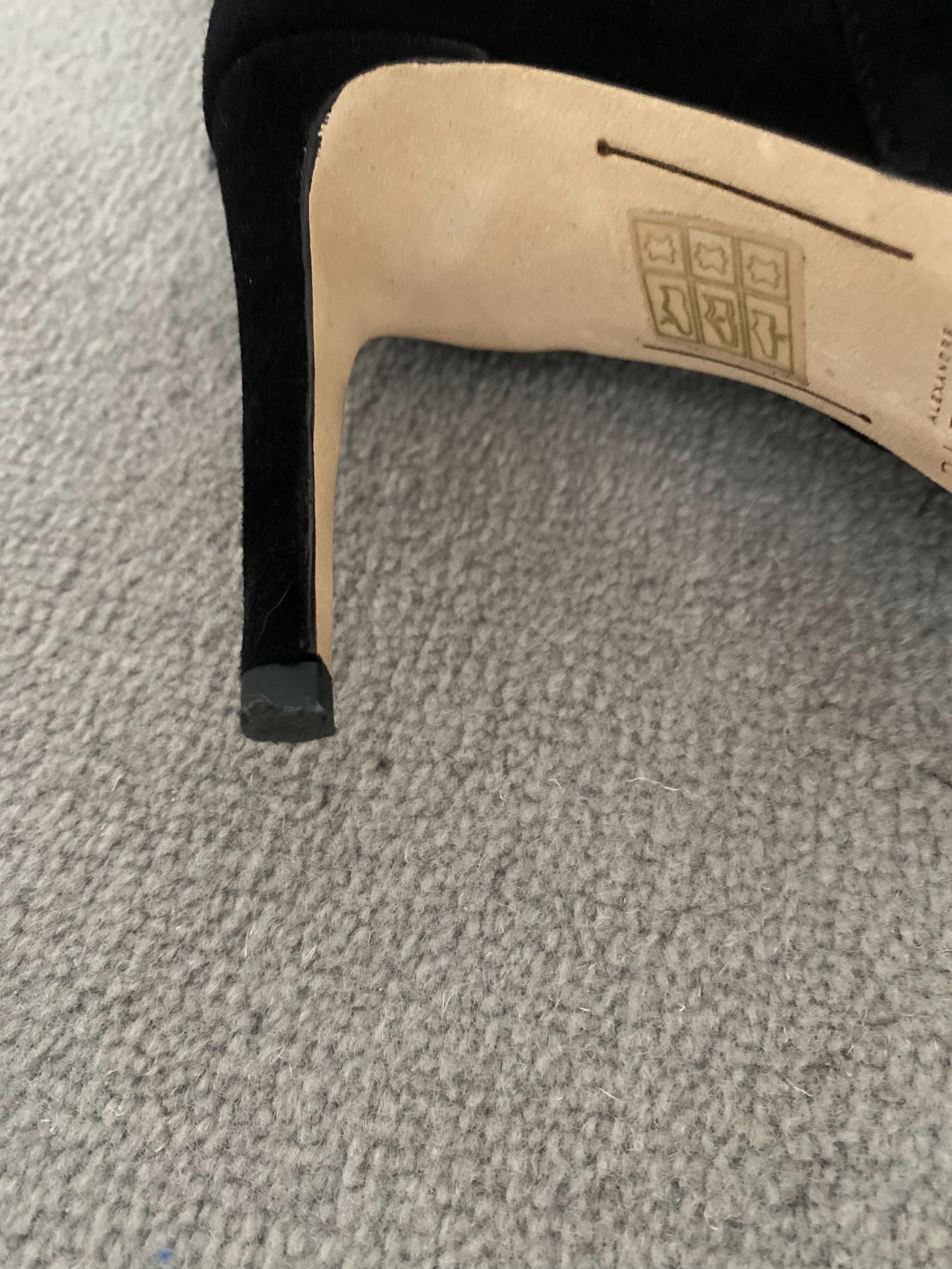 Black Shearling Cuff Heeled Long Boots