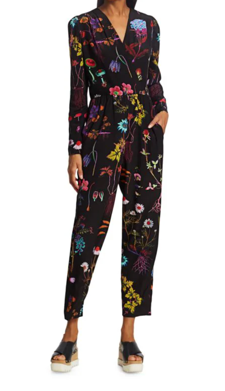 Stella McCartney Tuta Floral Silk Jumpsuit