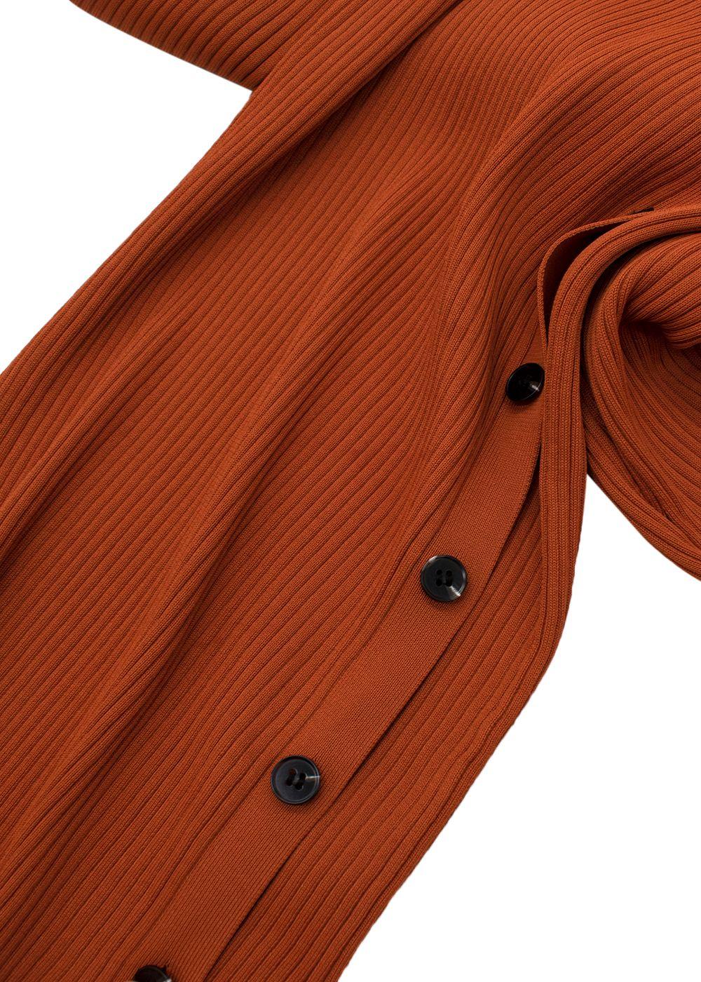 Rib Knit Polo Midi Dress