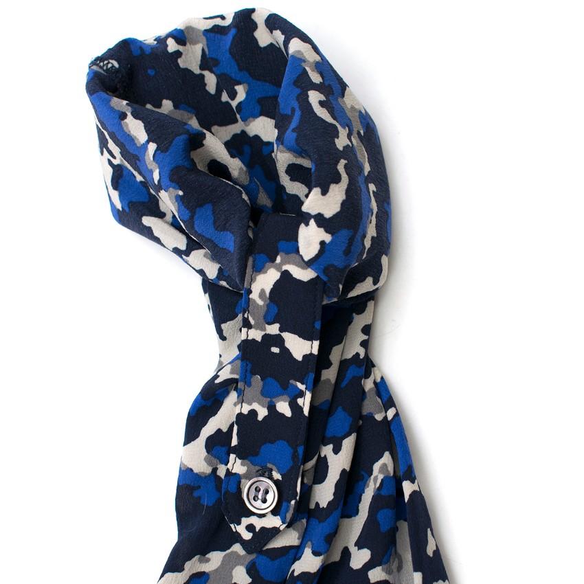 Max & Moi Camouflage Print Silk Short Dress