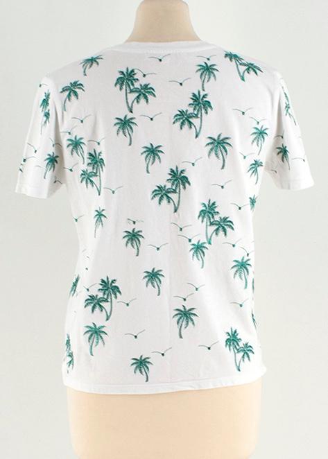 Maje White Tanzanie Palm Tree Tshirt