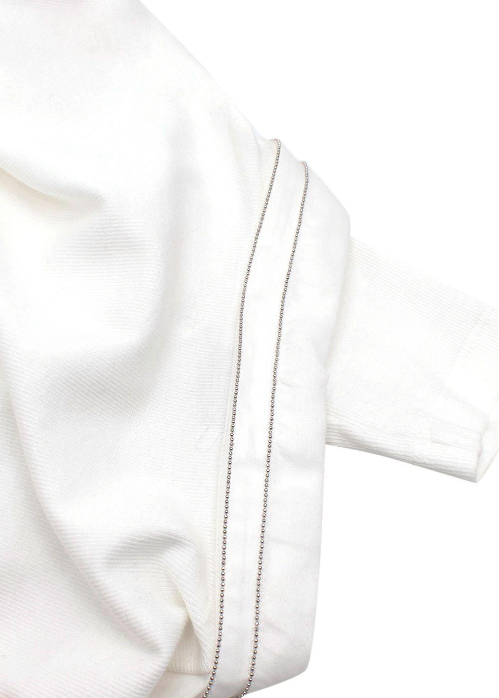 Peserico White Cotton Beaded Shirt