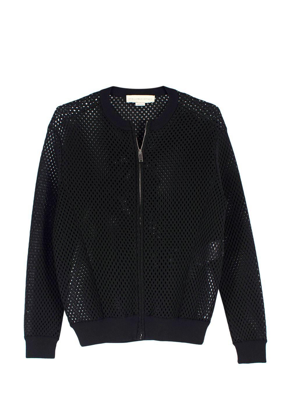 Stella McCartney Black Mesh Bomber Jacket