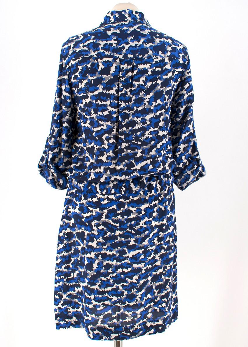 Max & Moi Camouflage Print Silk Short Dress