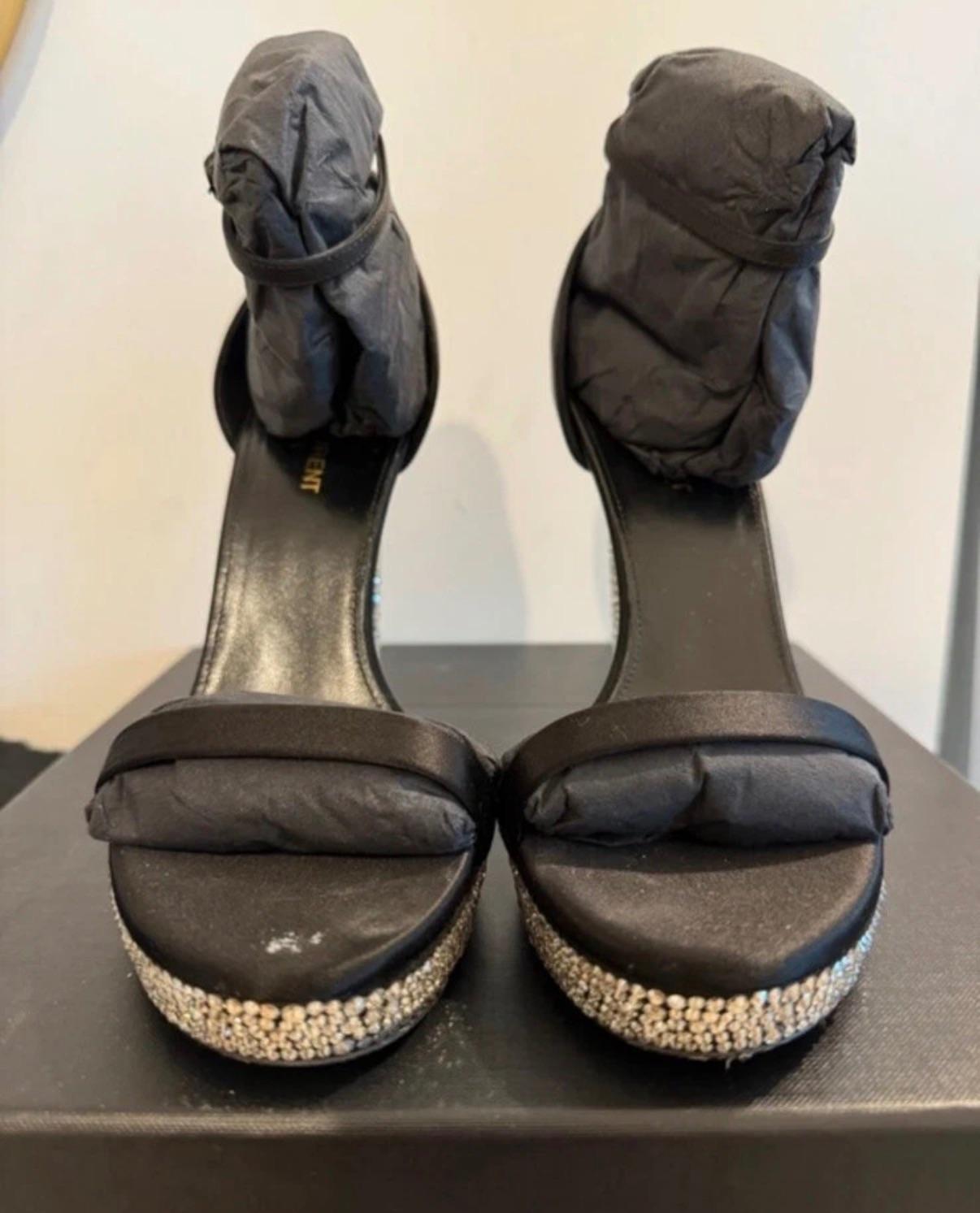 Saint Laurent Crystal Embellished Sandals