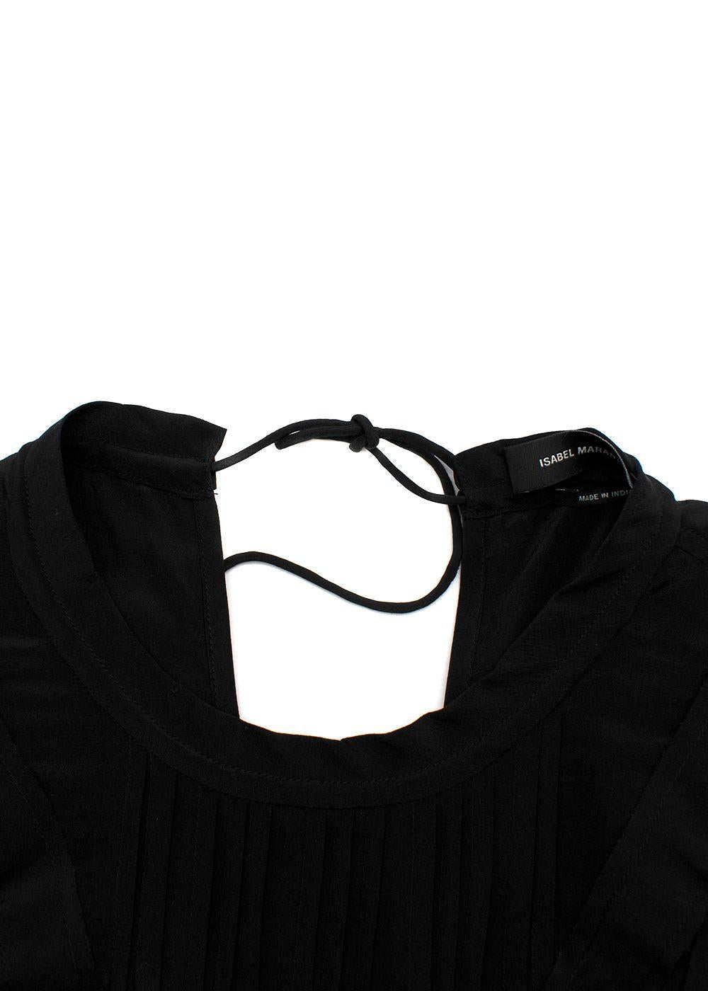 Black Silk Ruffle Mini Dress