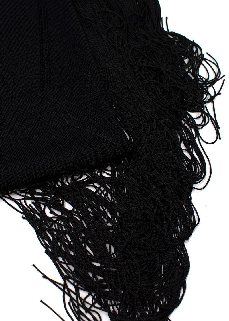 Christopher Kane Black Tassel Sleeved Top