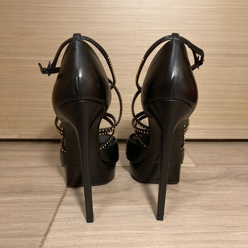 Saint Laurent Janis Studded Wrap Sandals