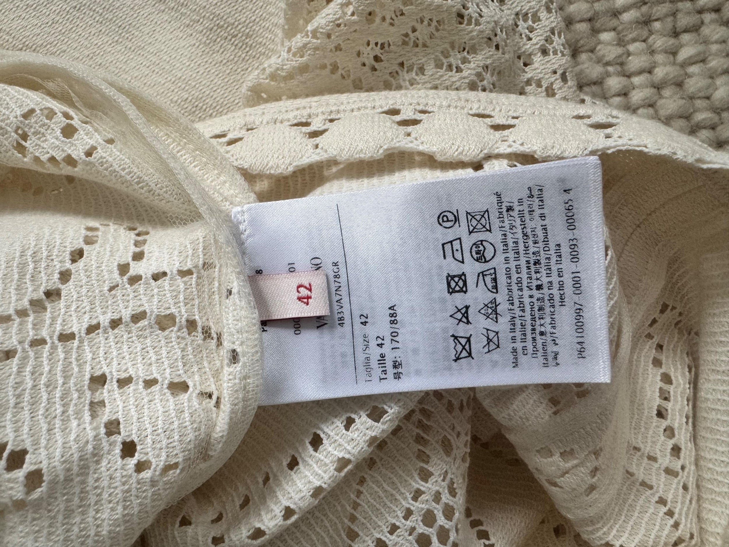Valentino Beige Floral Cover Up Dress