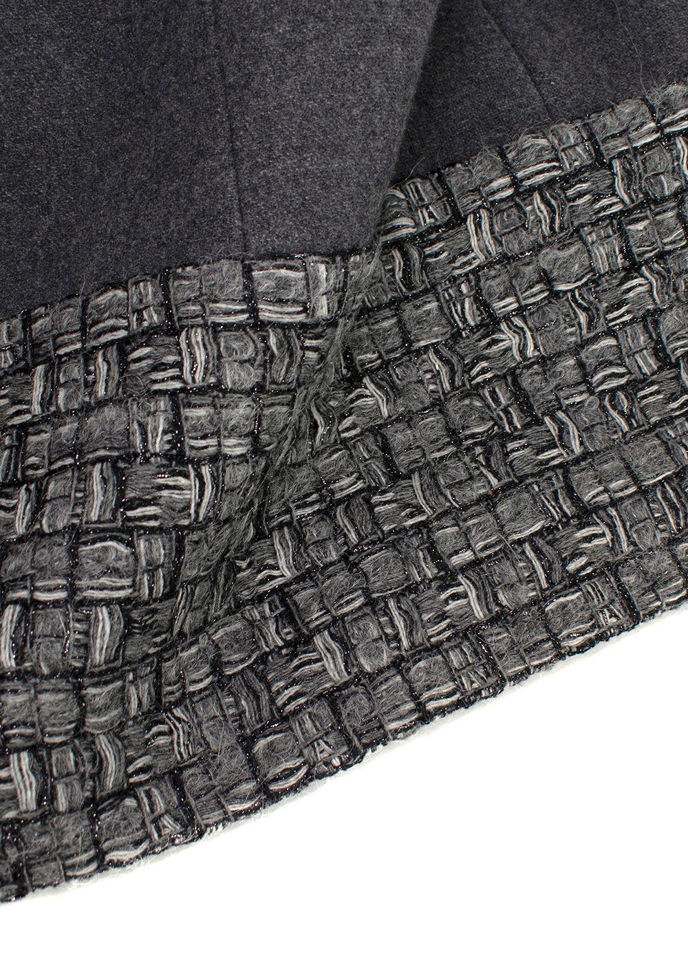 Chanel Grey Tweed Sleeveless Shift Dress