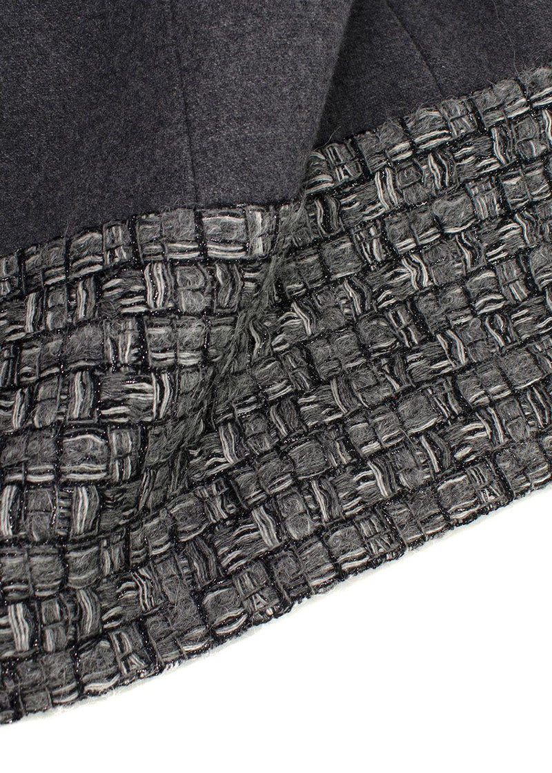 Chanel Grey Tweed Sleeveless Shift Dress