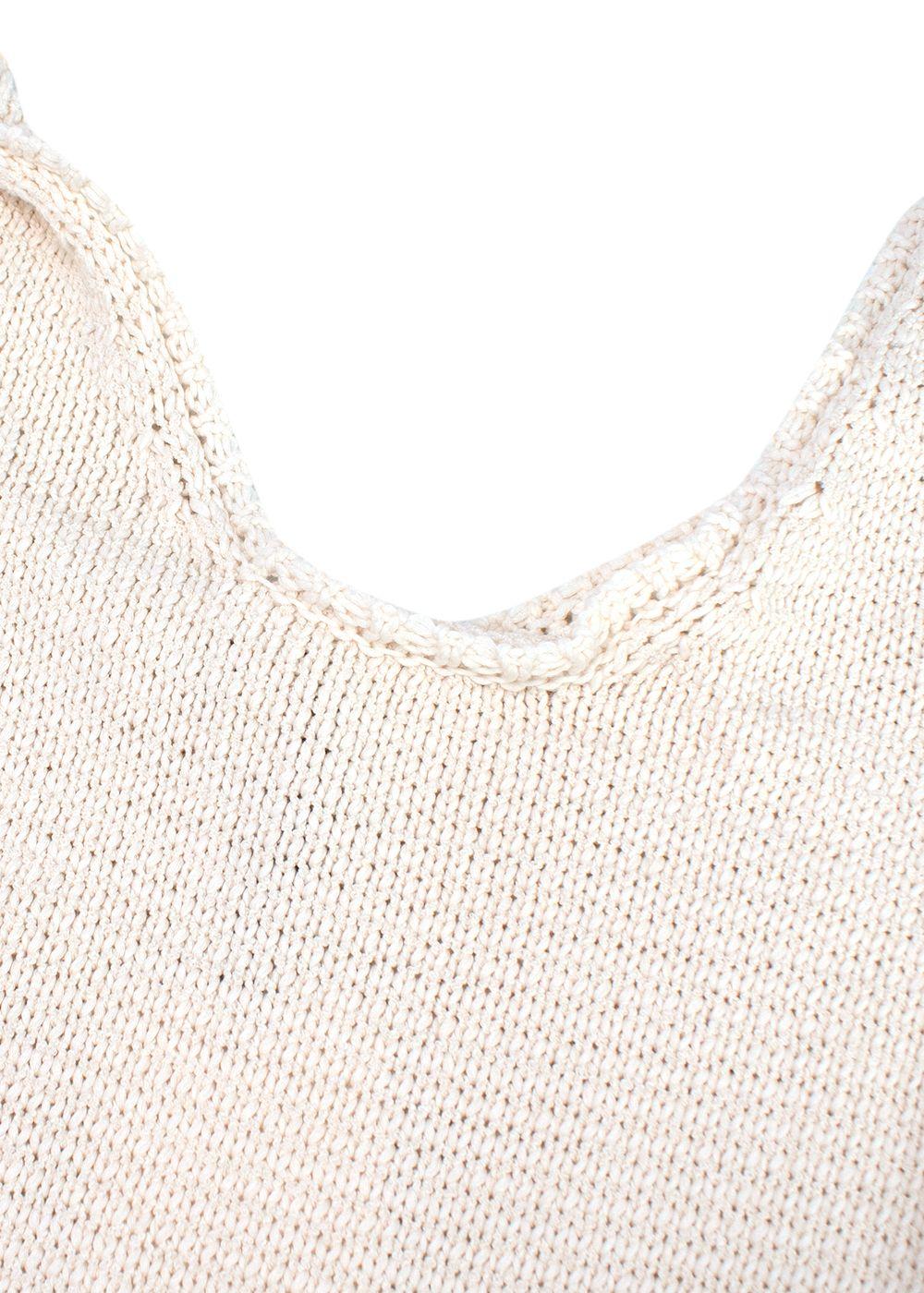 Ninety Percent Cream Crochet Knit Dress