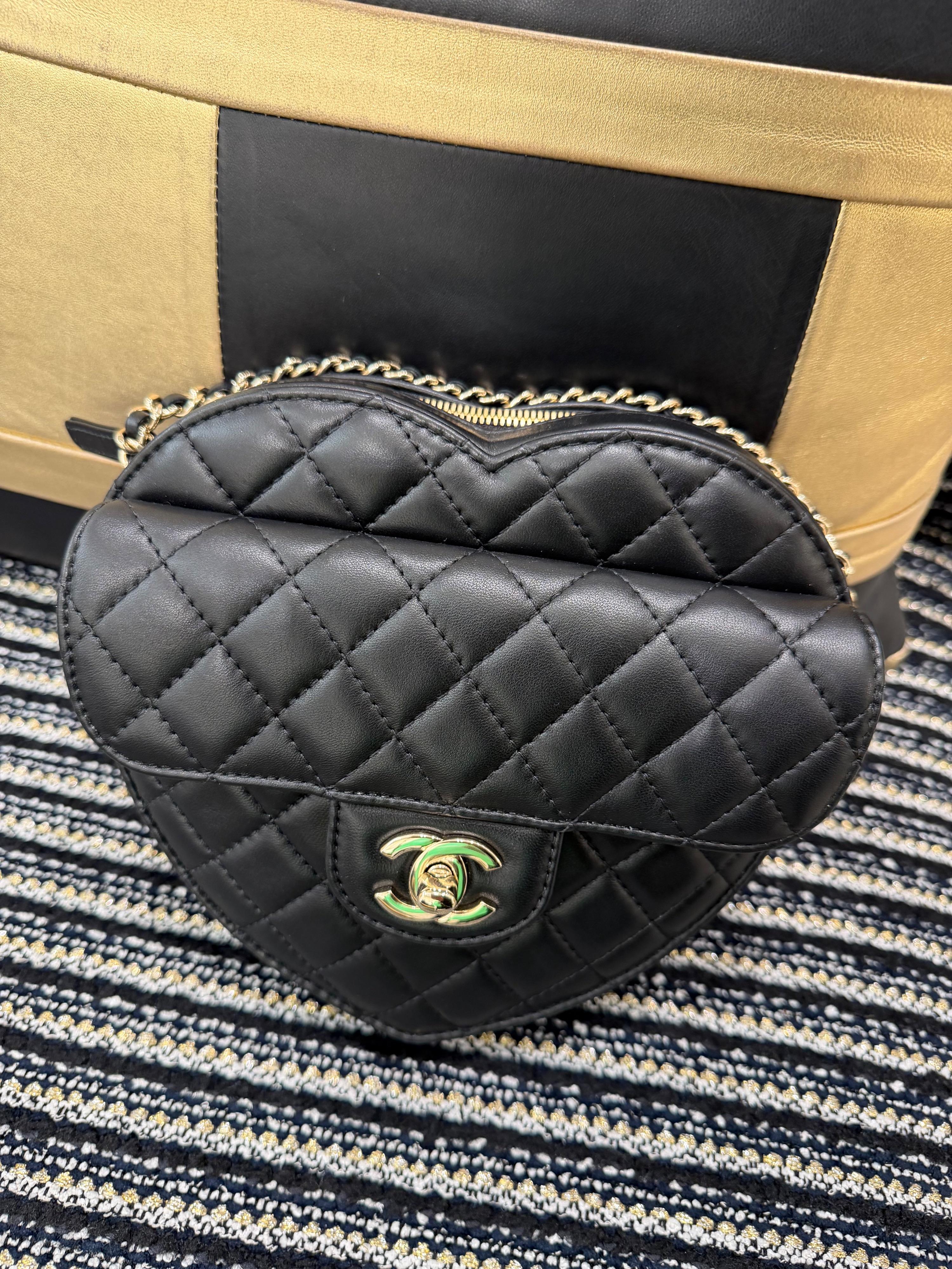 Chanel Large Quilted Heart Bag