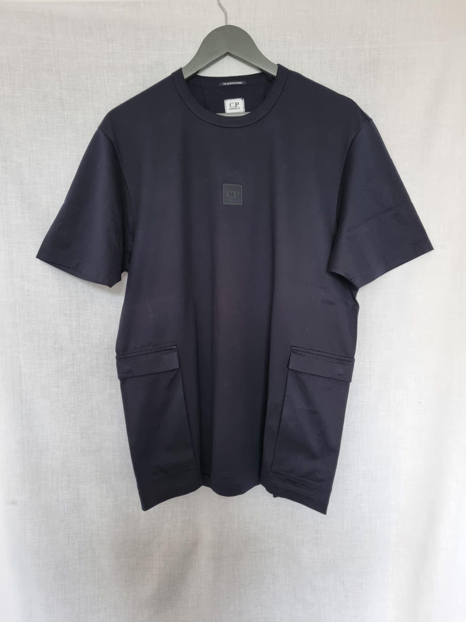 Metropolis Cargo Pocket Logo Black Cotton T-Shirt
