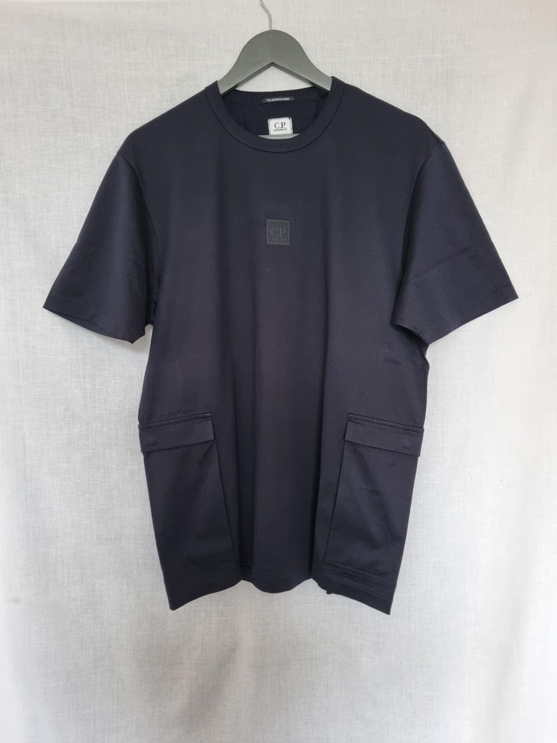 Metropolis Cargo Pocket Logo Black Cotton T-Shirt