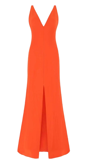 Alexander McQueen Orange Cross Back Gown