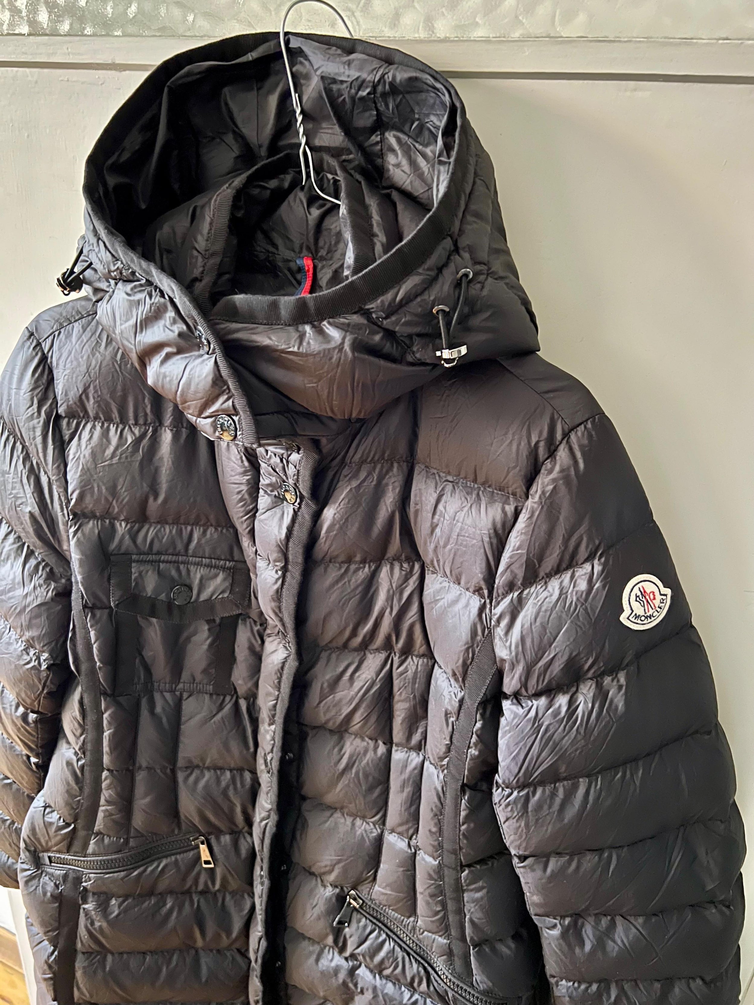 MONCLER Black Hermine Hooded Puffer Jacket