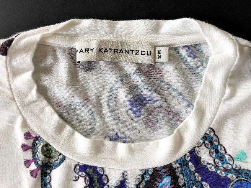 MARY KATRANTZOU white & black printed jersey t-shirt