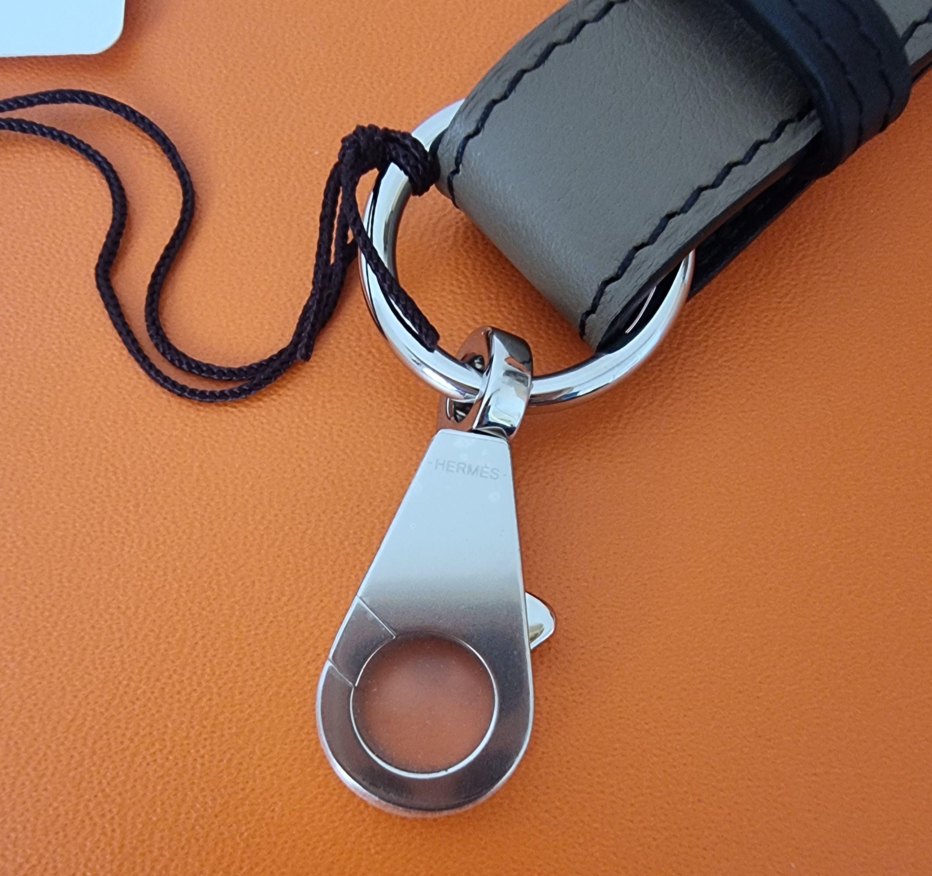 Hermes Black and Brown Fidele Glove Clip
