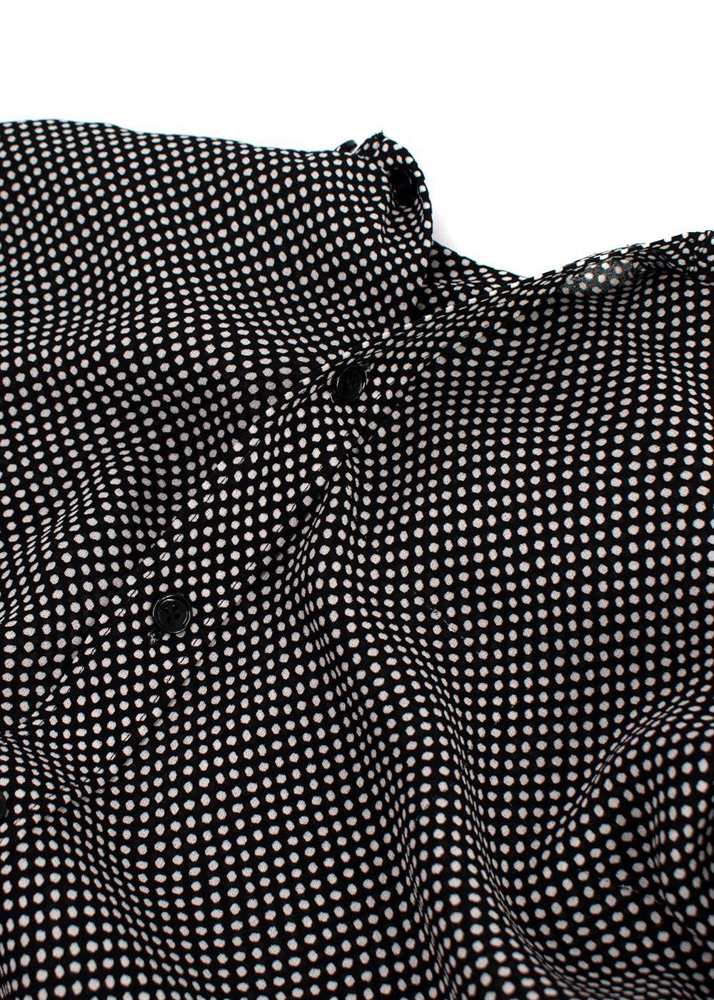 Celine Black and White Polka Dot Shirt