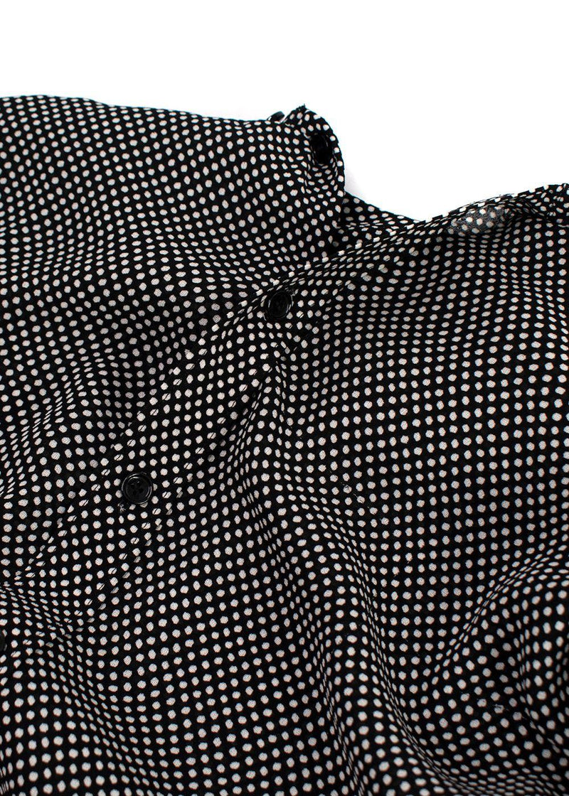 Celine Black and White Polka Dot Shirt