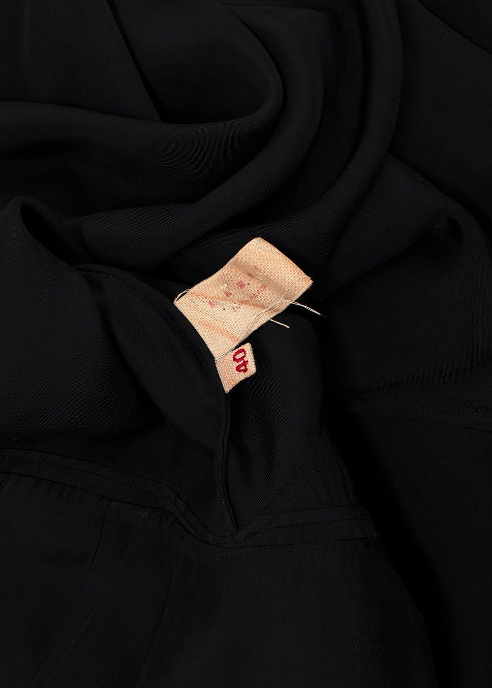 Marni Black Bias Cut Satin Dress