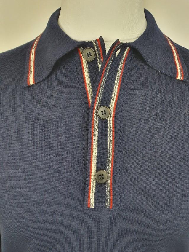 Missoni Mens Blue Long Sleeve Knit Top