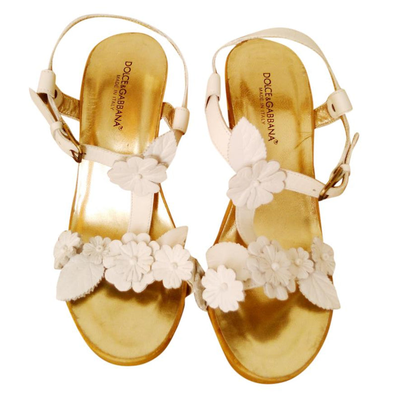 Dolce & Gabbana Floral Wedge Sandals