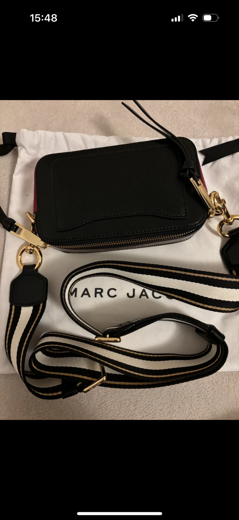 Marc Jacobs Black Snapshot Crossbody Bag