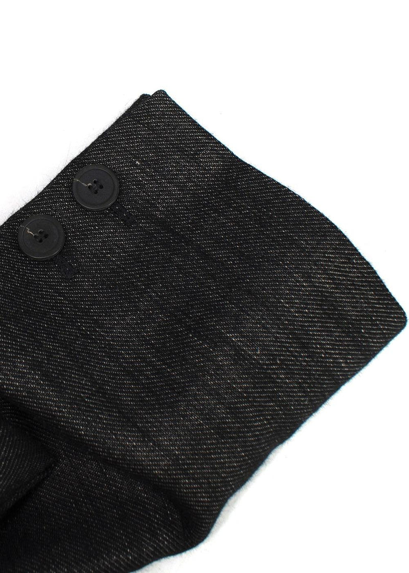 Emporio Armani Grey Pinstripe Wool Single Breasted Blazer
