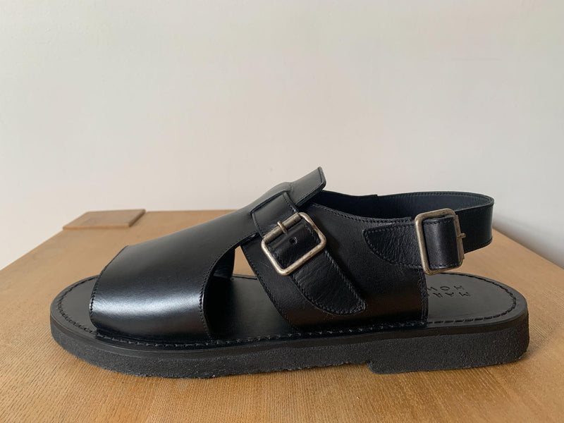 Margaret Howell Black Leather Men's Sandals