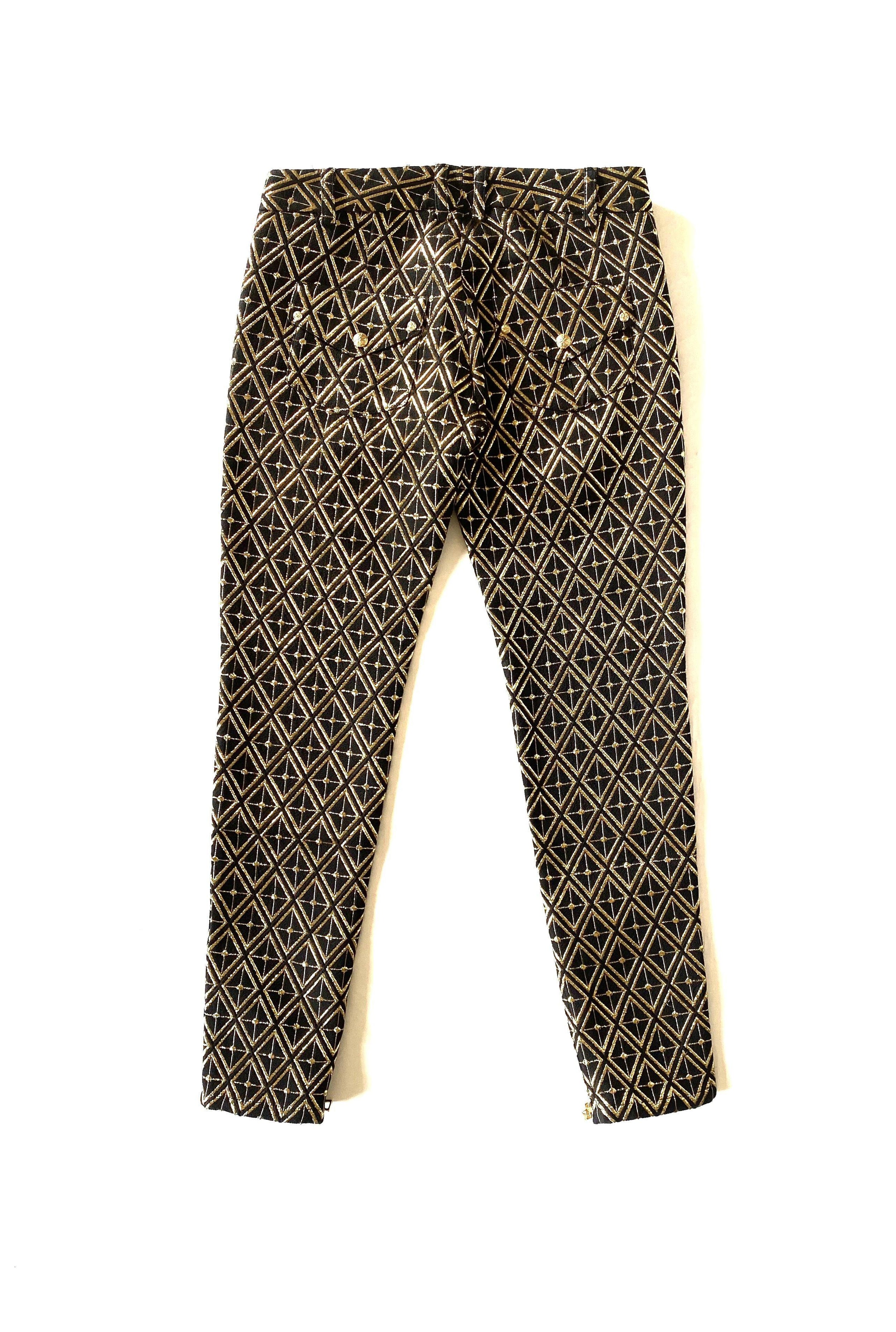 Balmain Gold Brocade Trousers