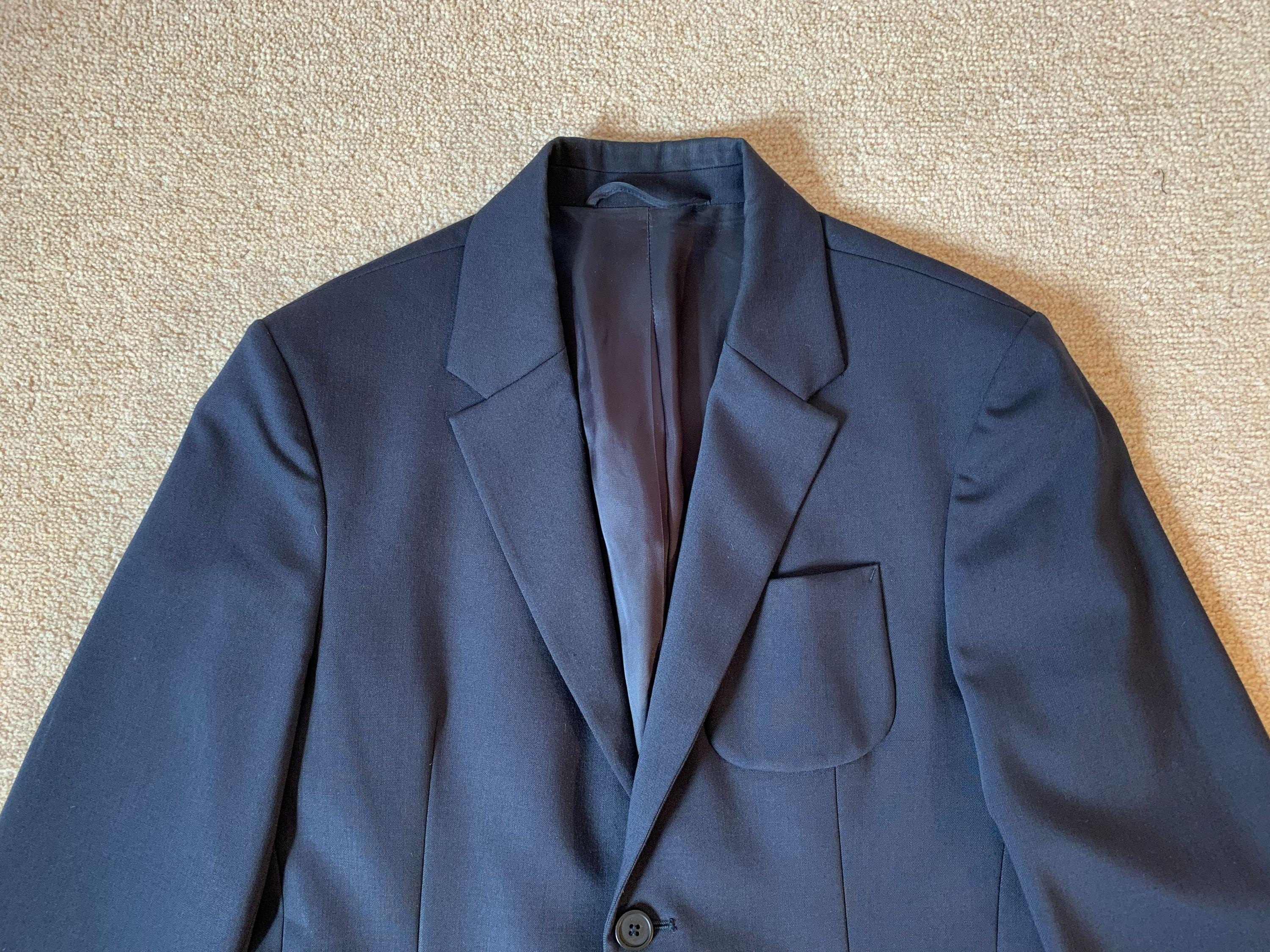 Blue Wool Blend Tailored Jacket