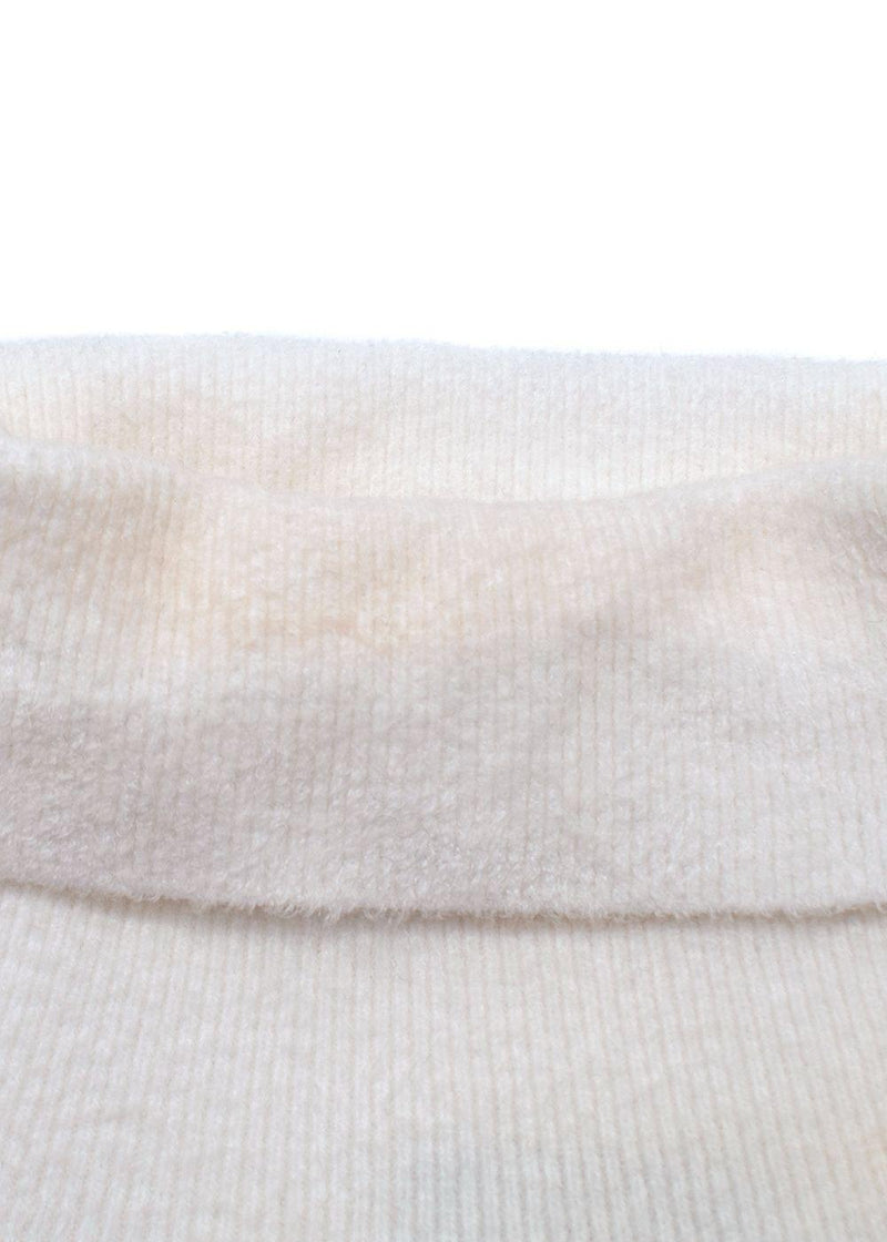 Chanel Faux Pearly and Crystal CC  Short Sleeved Ribbed Knit Top