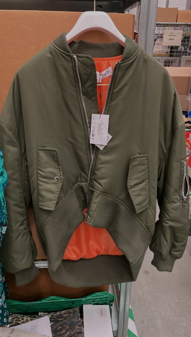 JW Anderson Oversized Curved Hem Bomber Jacket