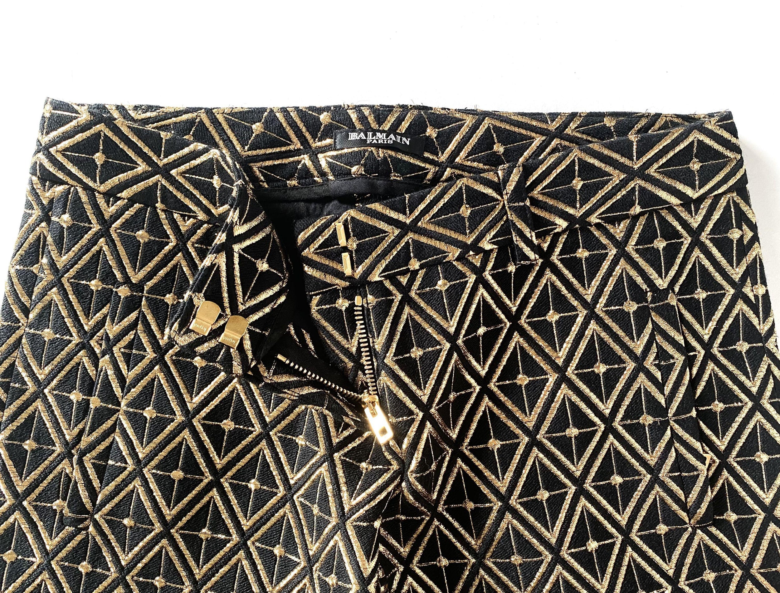 Balmain Gold Brocade Trousers