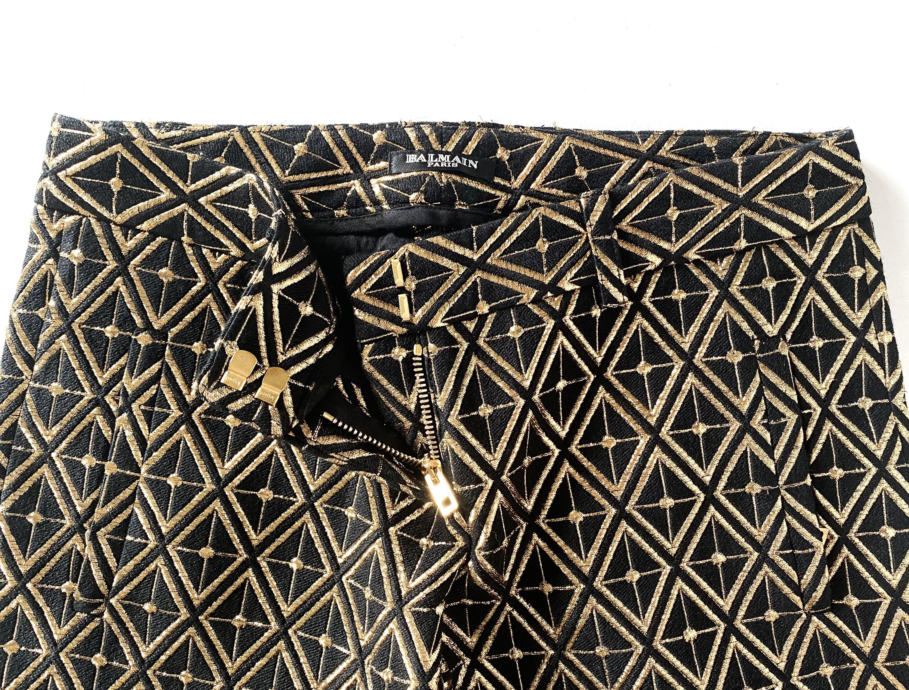 Balmain Gold Brocade Trousers