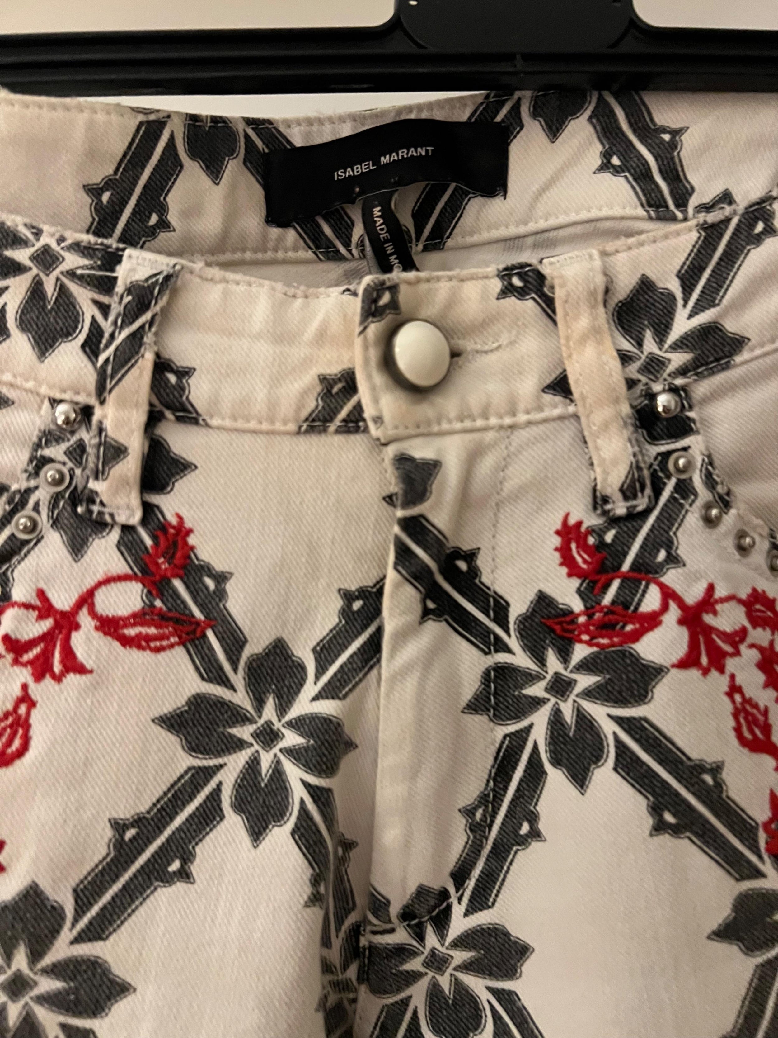 Isabel Marant Embroidered Jeans