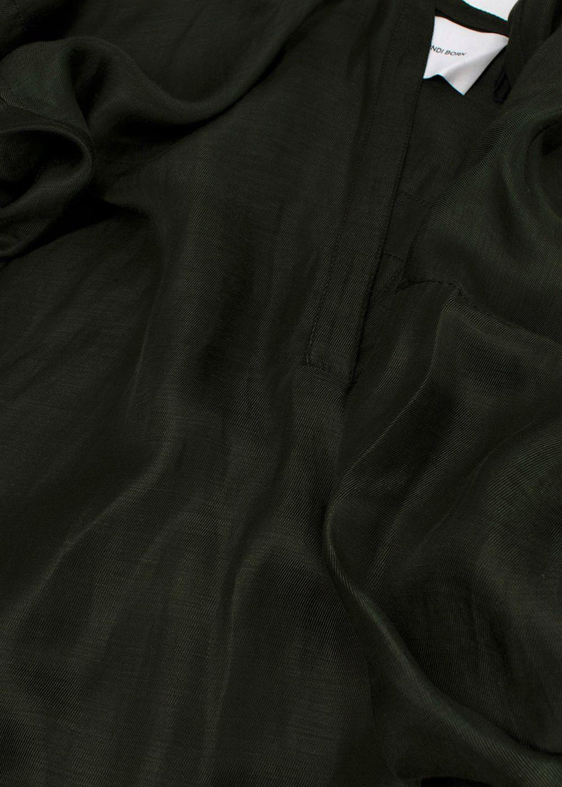 Bondi Born Notched-Neck Khaki Maxi Dress