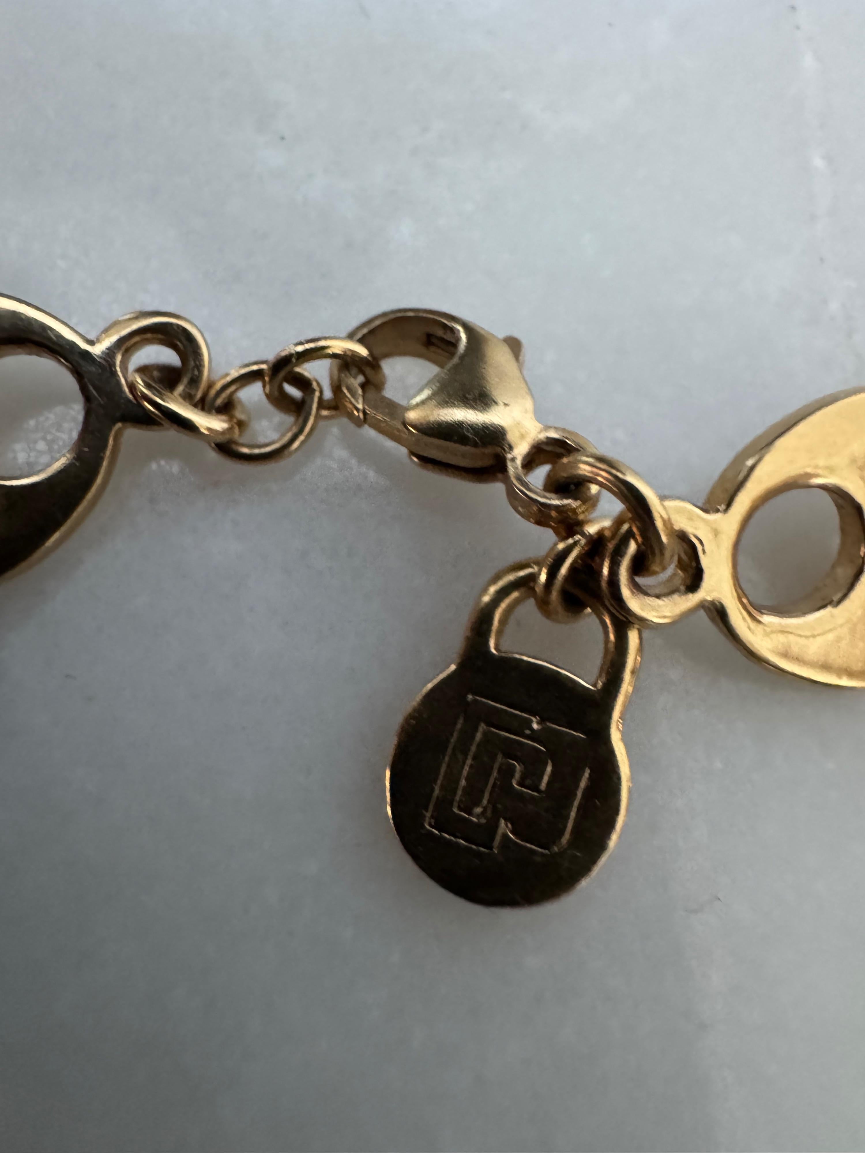 Paco Rabanne Gold Tone Nano Chain Necklace