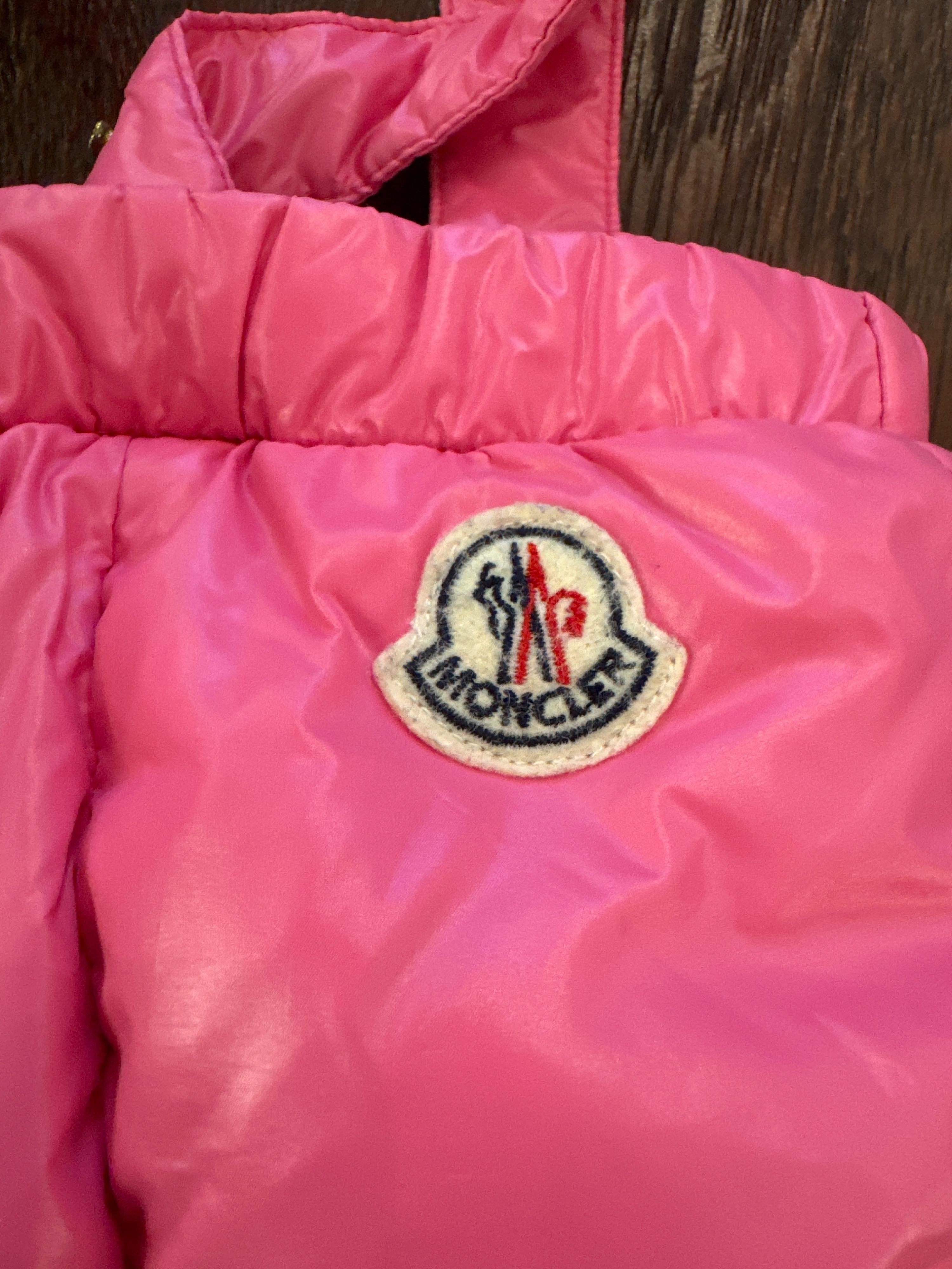 Moncler Kids Pink Ski Salopette Trousers
