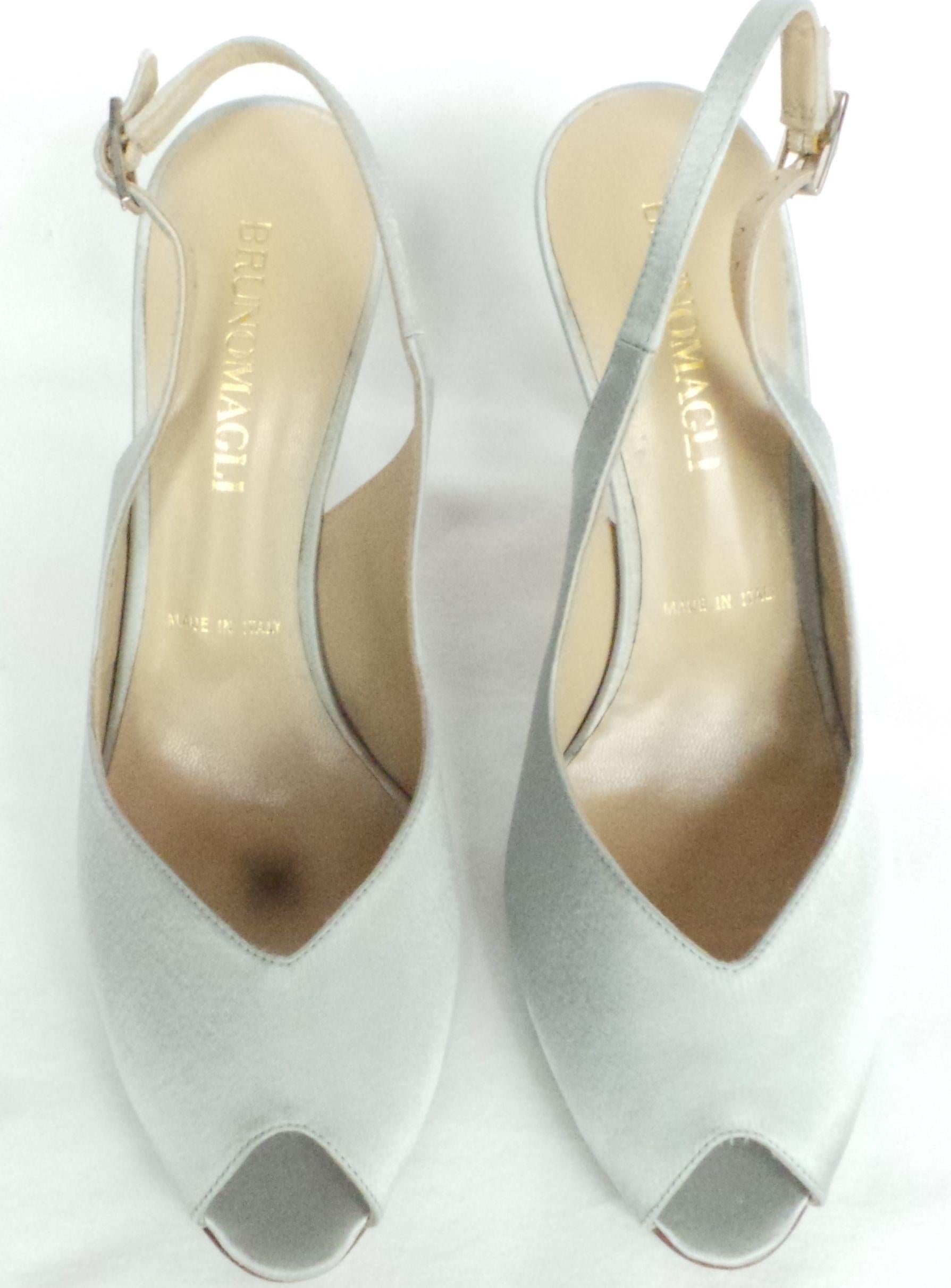 Bruno Malgi satin sling back shoes