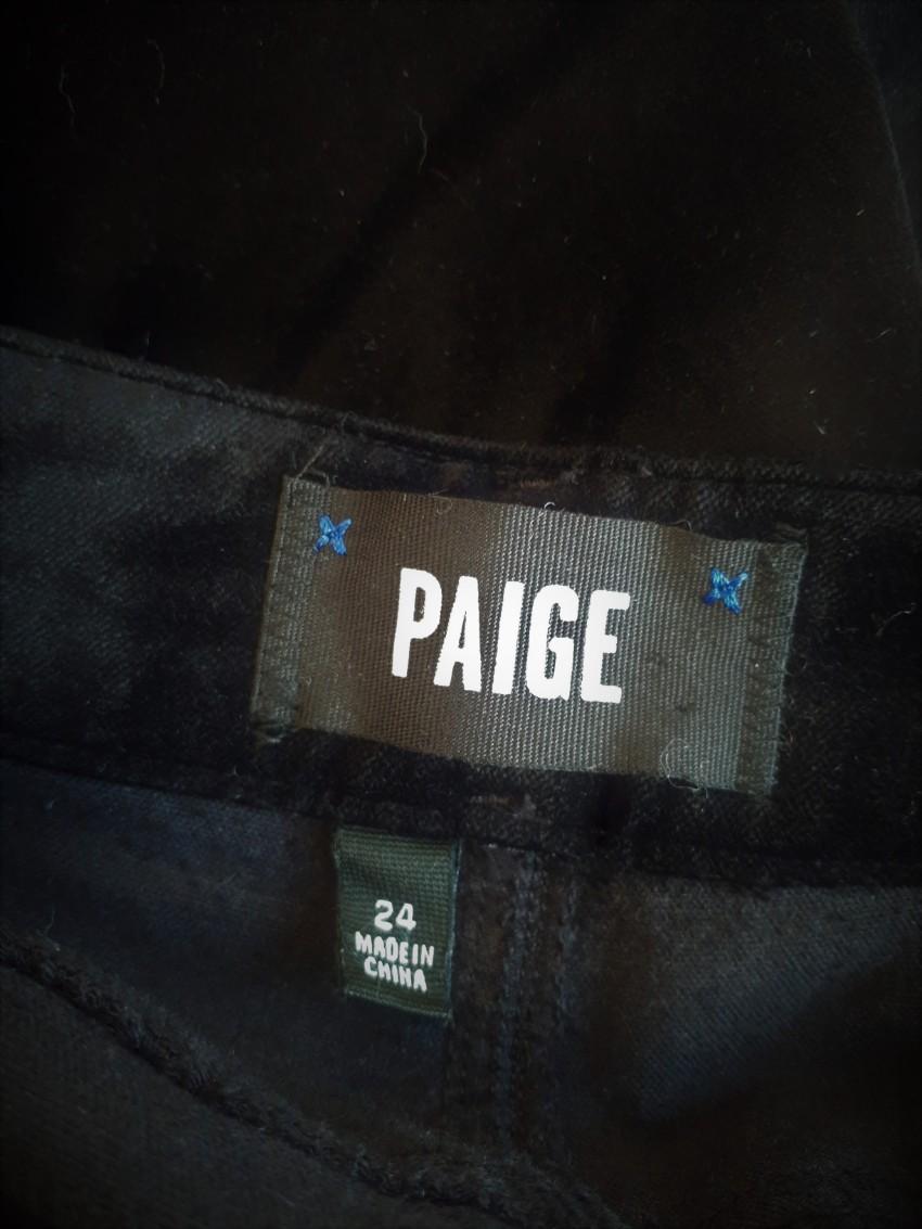 Paige Black Velvet Hoxton Ultra Skinny Pants