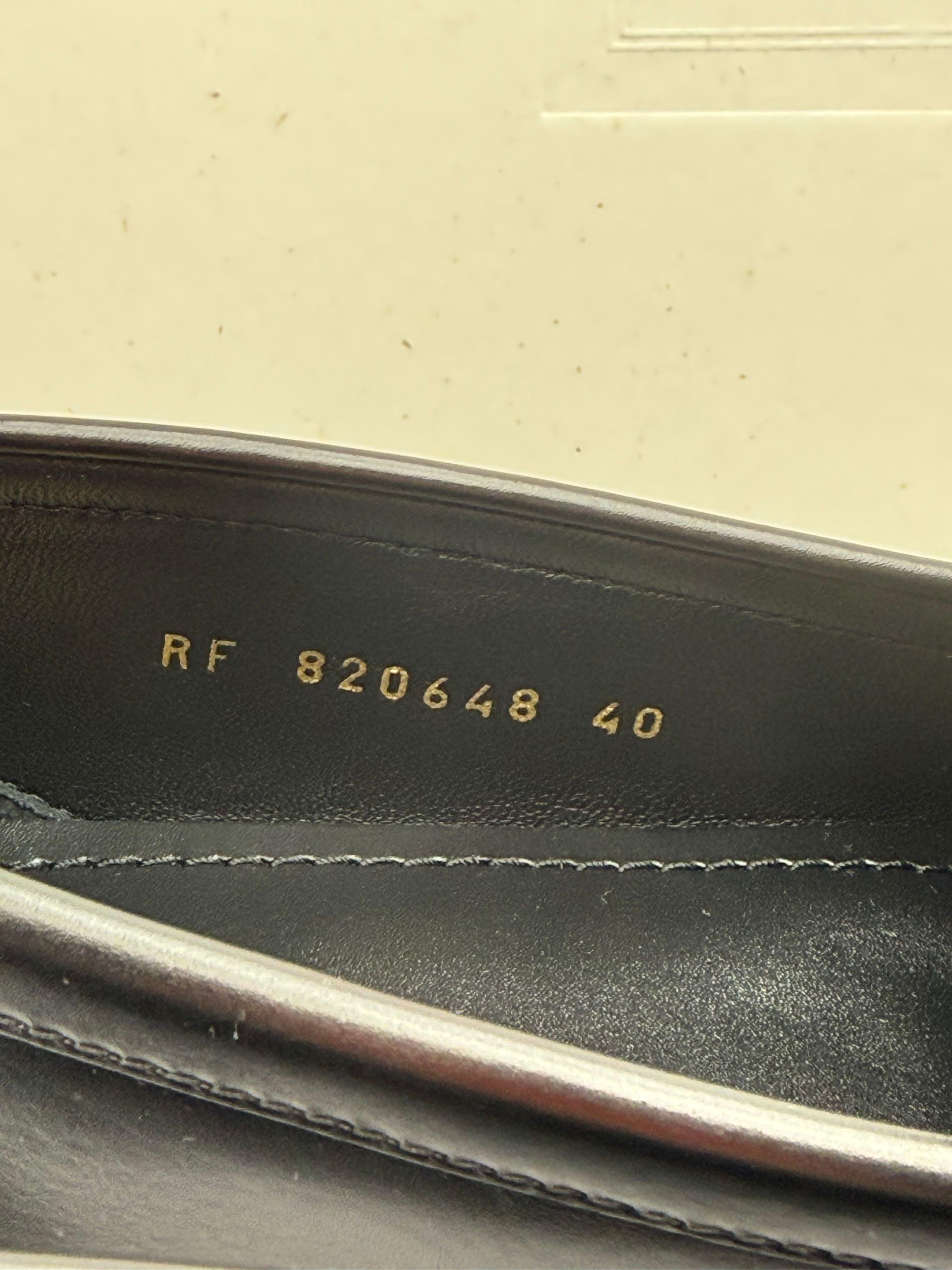 Saint Laurent Black Leather Moccasins
