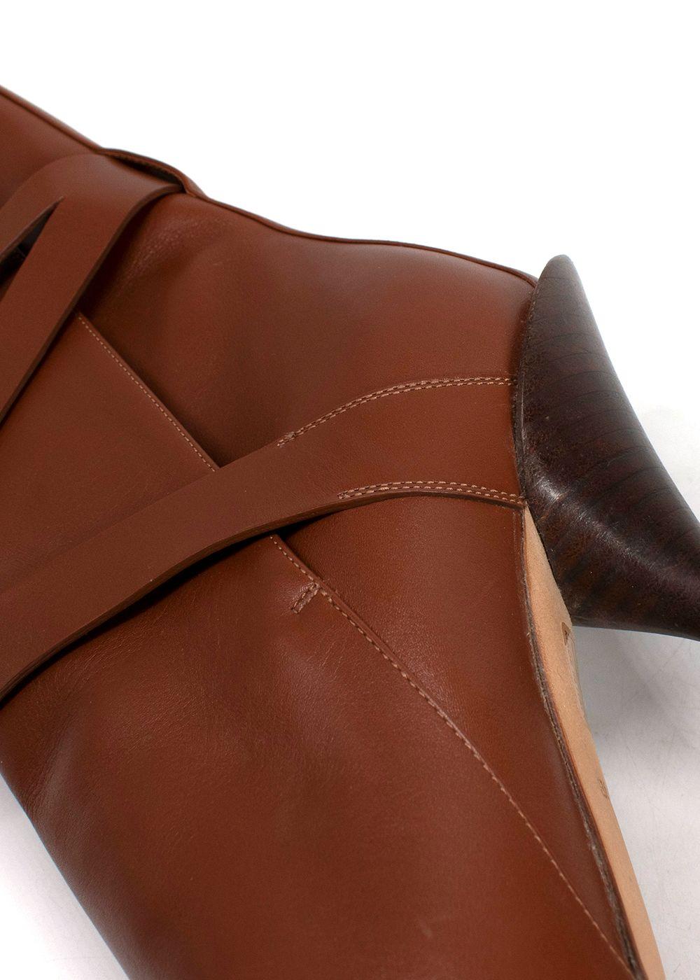Burberry Hadfield Pedestal-heel Leather Boots