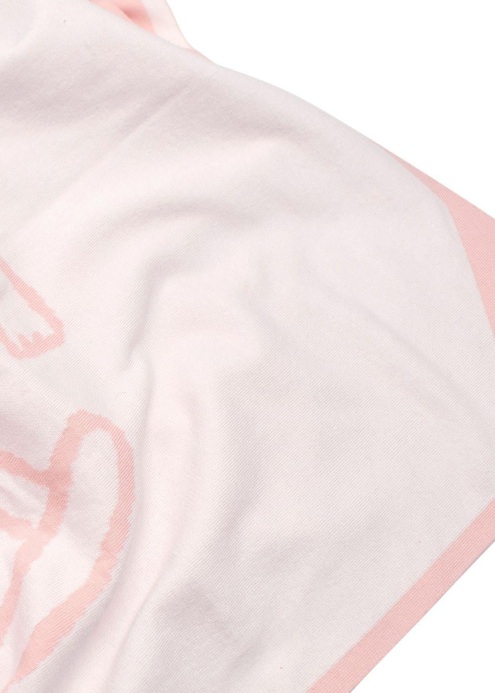 Hermes Pink/White Adada Baby Blanket