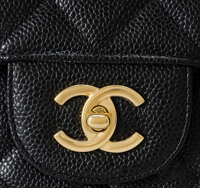 Chanel Black Caviar Jumbo Classic Single Flap Bag