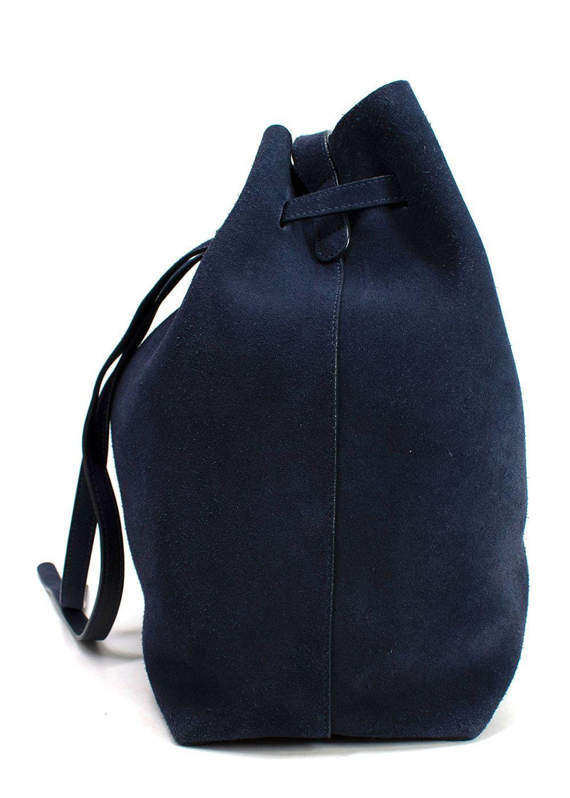 Mansur Gavriel Navy Suede Bucket Bag